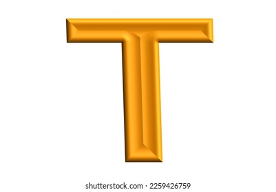 Letter T Vektorlogo-Design, 3D-Rendering