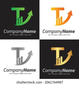 Letter T vector logo template, Colorful Letter T logo, Financial Company Logo, Financial Institute Advisors Logo Design Template Vector Icon