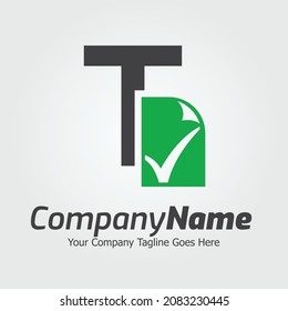 Letter T vector logo template, Colorful Letter T logo, book keeping, business advisory, paper and document logo
