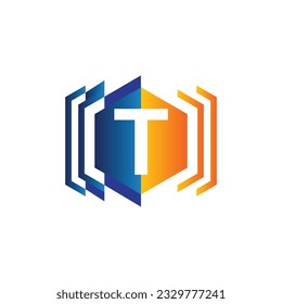 
Plantilla para el logotipo del vector de la letra T, logotipo de la letra colorida T, logotipo de la empresa financiera, icono de la plantilla de diseño de los asesores del instituto financiero
