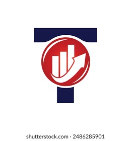 Letter T vector logo template, Colorful Letter T logo, Financial Company Logo, Financial Institute Advisors Logo Design Template Vector Icon