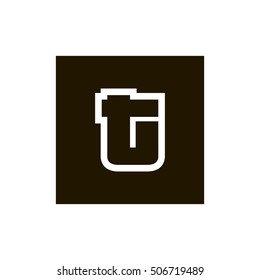 Letter T vector, logo. Useful as branding symbol, corporate identity, alphabet element, square app icon, clip art and illustration.