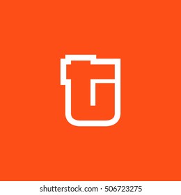 Letter T vector, logo. Useful as branding symbol, corporate identity, alphabet element, app icon, clip art and illustration.