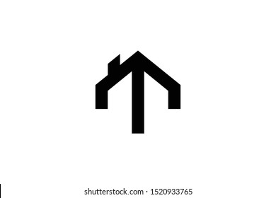 Letter T in vector for Real Estate , Property and Construction Logo design for business corporate sign. Minimal logo design template on white background.