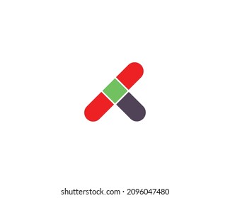 Elementos de la plantilla de diseño de iconos verticales de logotipo de la letra T