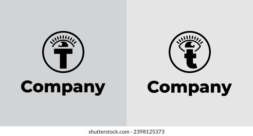 Letter T Vision Logo, suitable for business related to vision, spy, optic, or eye with Initial T