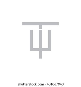 Letter T W Monogram Logo Gray Stock Vector (Royalty Free) 401067943 ...