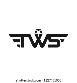 Letter T W and S vector logo.