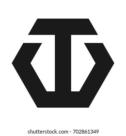 letter t and w vector logo.