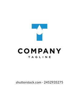 Letter T Water Drop Logo icon vector template.eps