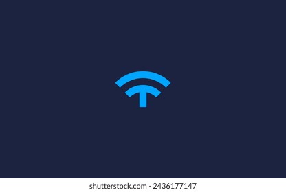 letra t con wifi logo icono diseño vector plantilla de diseño inspiración