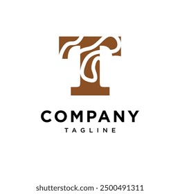 Letter T Wood logo icon vector 