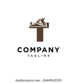Letter T Wood Planer Logo Icon Vector
