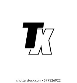 letter T and X logo overlapping black negative