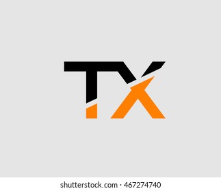 Letter T and X logo template

