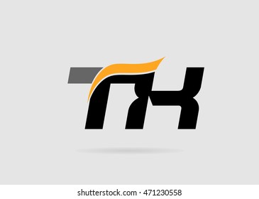 Letter T and X logo template
