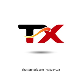 Letter T and X logo template
