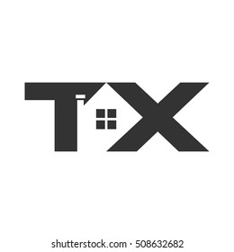 letter T and X logo vector.