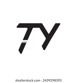 letter T and Y logo combination design.