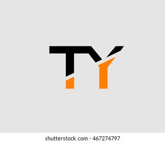 Letter T and Y logo template
