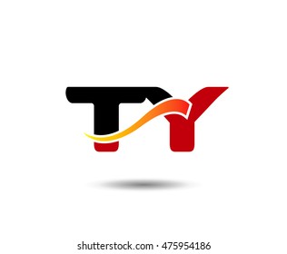 Letter T and Y logo template
