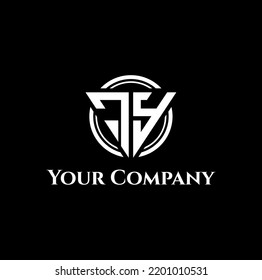 Letter T Y Monogram logo design