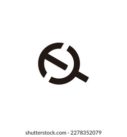 Letter T and Y, Q geometric simple symbol logo vector