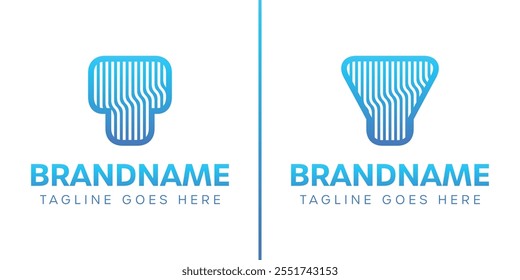 Letter T and Y Wavy Line Logo, symbolizing water, connectivity, and advanced technology