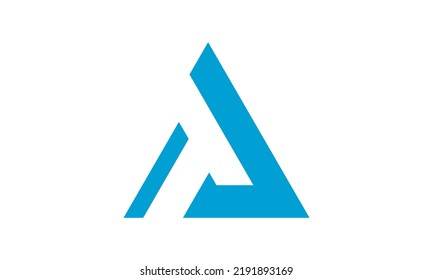 Buchstabe TA blauer Dreieck Logo Vektordesign Symbol Symbol Symbol Symbol Design Idee