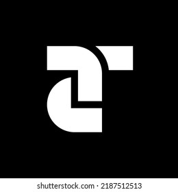 Letter AT TA fett kreatives Monogramm-Logo