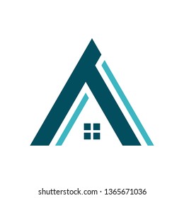 letter ta building logo vector template