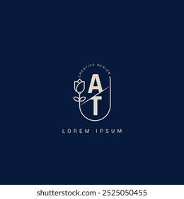 Letter AT TA Creative Logo design with unique and simple design