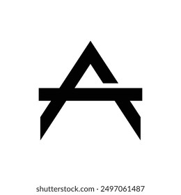 Letter At or Ta creative triangle shape initial logo