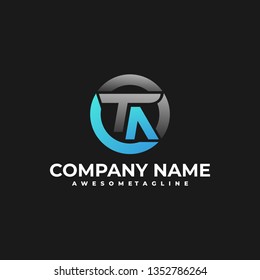 Letter TA Illustration Vector Template.Suitable for Creative Industry, Multimedia, entertainment, Educations, Shop, and any related business