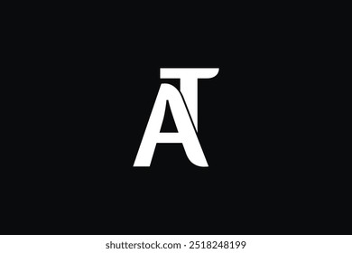 Letter At or Ta initial modern overlap logo idea