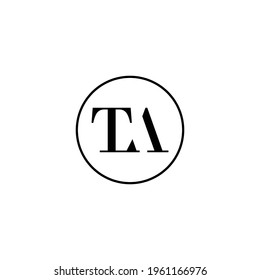 Letter TA initial monogram logo design, wedding, fashion, make up logo template