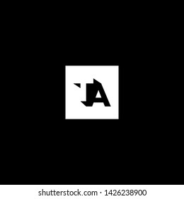 Letter TA logo design. creative square logo letter monogram symbol. Universal elegant vector sign design. Premium business logotype. Graphic alphabet symbol concept for corporate business identity