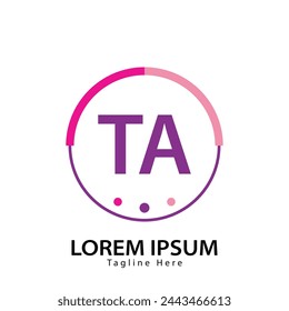 letter TA logo. TA. TA logo design vector illustration for creative company, business, industry
