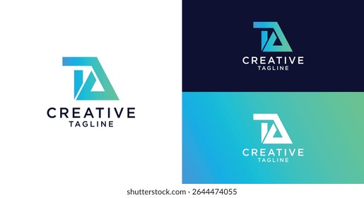 letter TA logo design vector