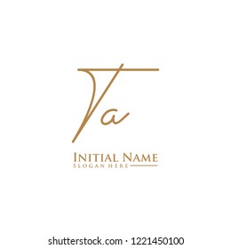 Letter Ta Logo. Initial Letter Design Vector Luxury Colors [Converted]