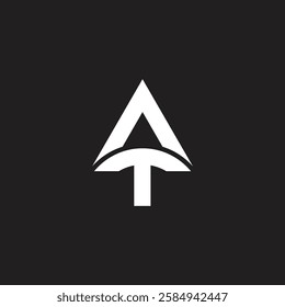 Letter AT or TA modern icon logo design creative unique for corporate and construction company initial logo monogram.