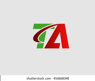 Letter ta, t and a logo vector
