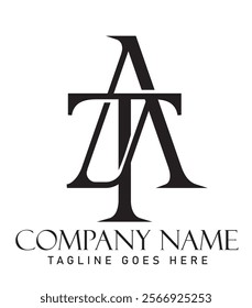 Letter AT or TA vector logo design for luxury, fashion, jewelry, boutique, and startup