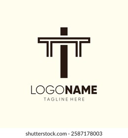 Letter I Table Logo Design Vector Icon Graphic Emblem Symbol Image Illustration