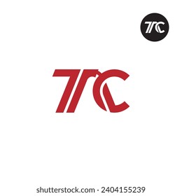 Diseño de logotipo de monograma TAC de carta