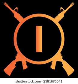 diseño de logotipo táctico de letra i