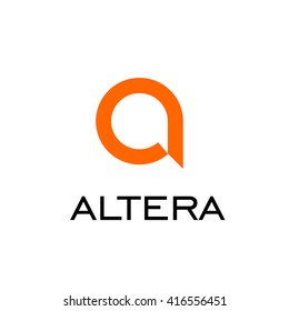 A letter talk bubble logo
