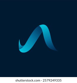 letter a tape style logo design