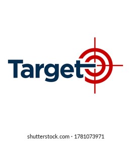 letter of target logo design vector icon elements symbol illustrations