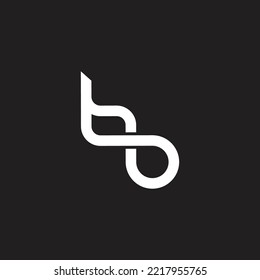 letter tb abstract infinity line logo vector 